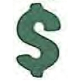 Mylar Shapes Dollar Sign (5")